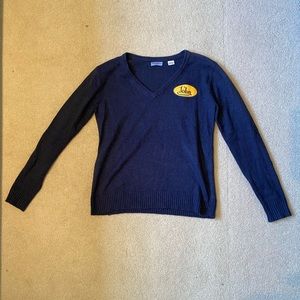 Vintage Acrobat V-Neck Sweater with Patch